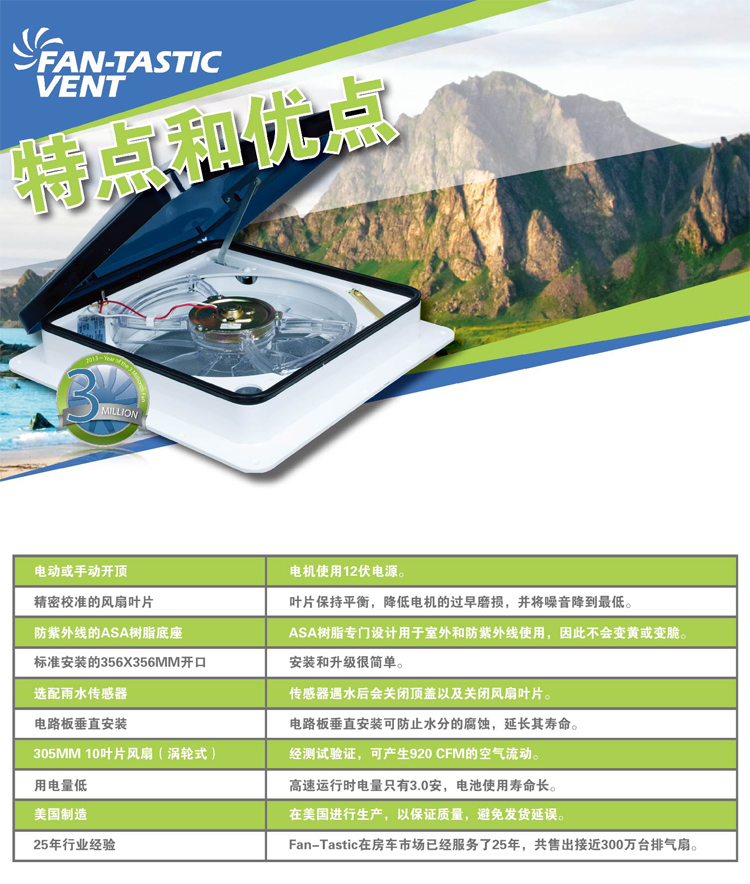 房車換氣扇詳情圖5 房車換氣扇